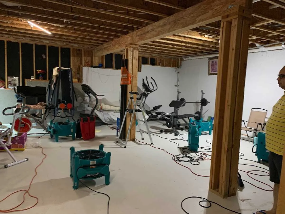Basement drying equipment setup for Odor Removal & Deodorization in American Fork